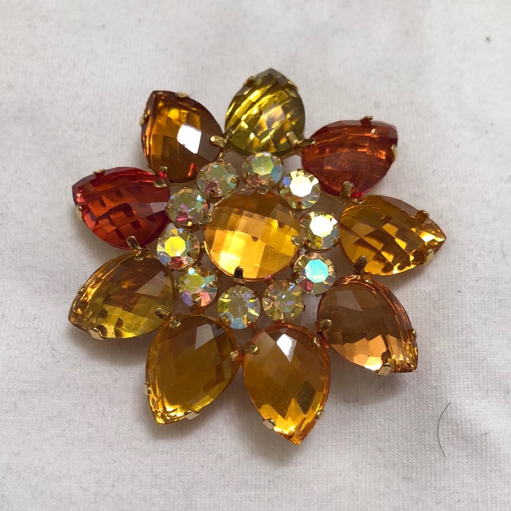 Joan Rivers Rhinestone Brooch